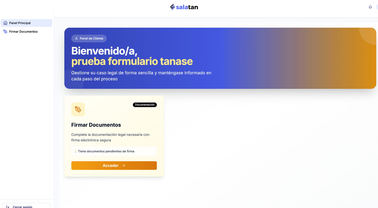 Área de clientes vista 5