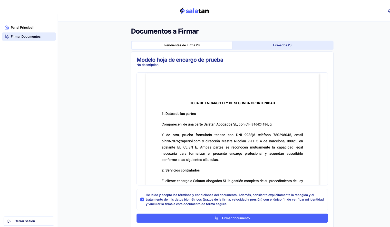 Área de clientes vista 6