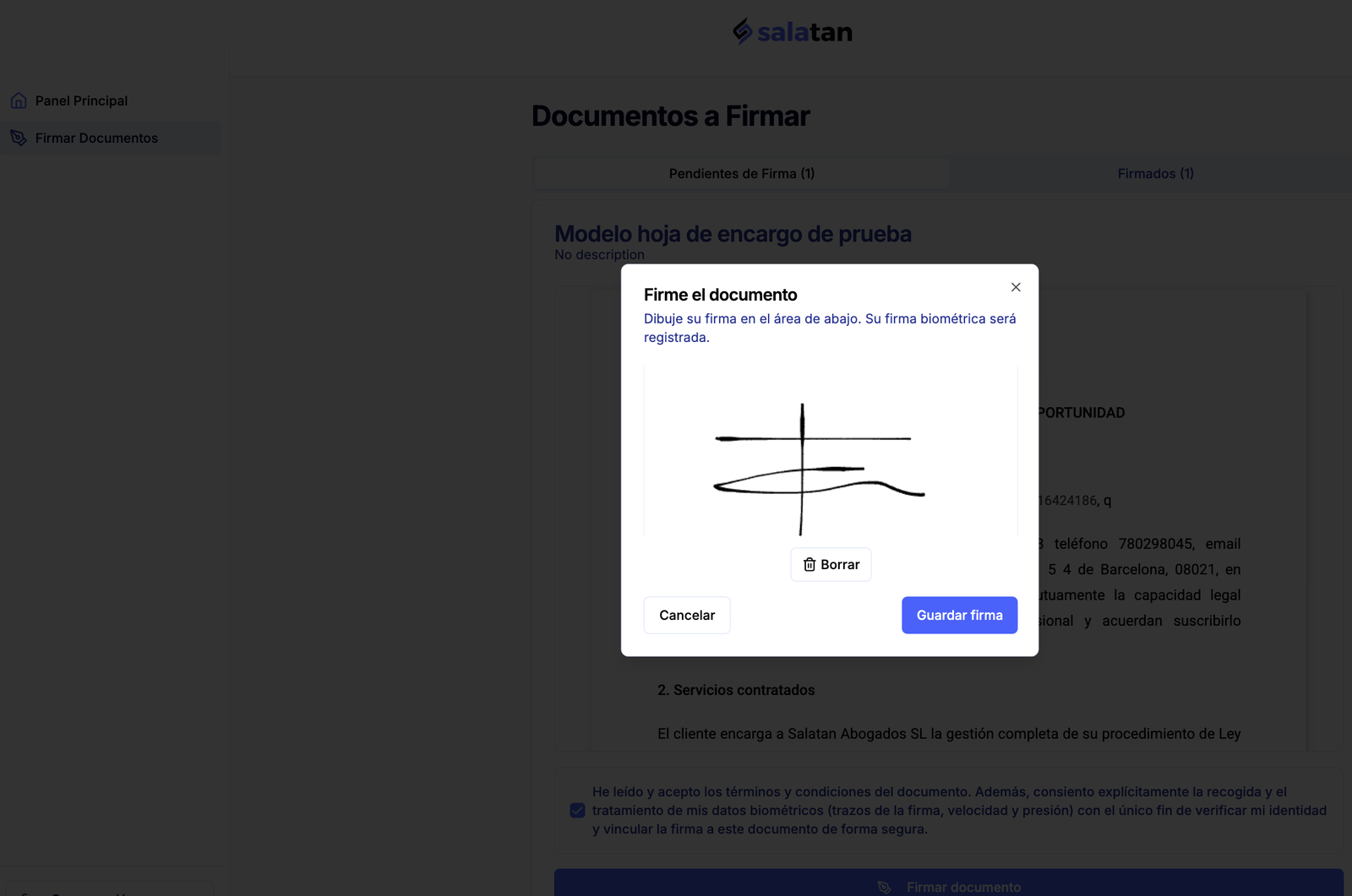 Área de clientes vista 7